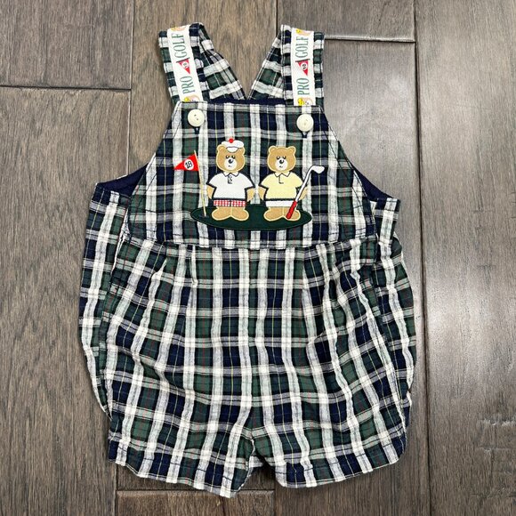 Vintage Other - Vintage Baby Togs Golf Bear Overalls